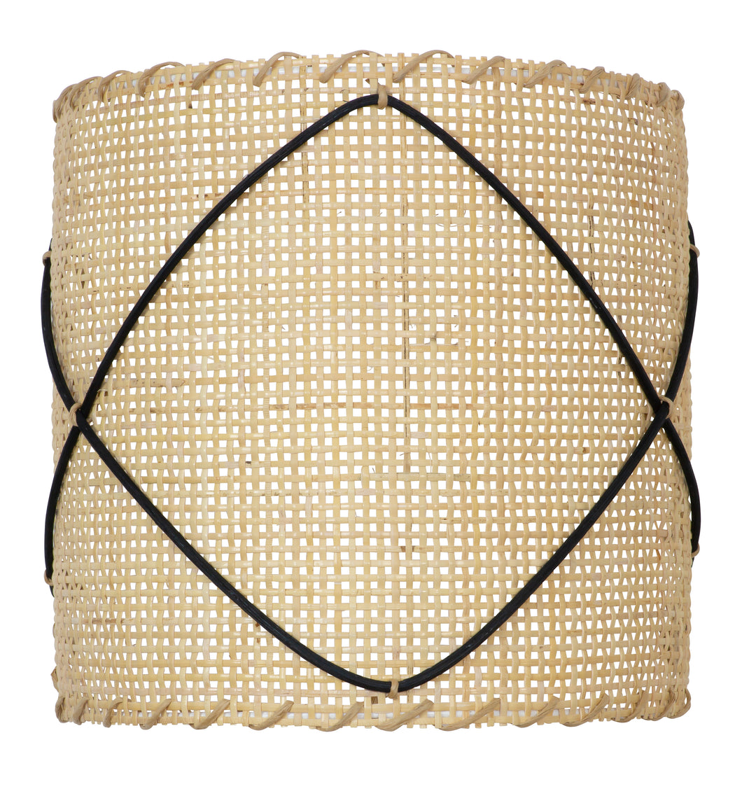 applique cartouge création en rotin et moelle de rotin